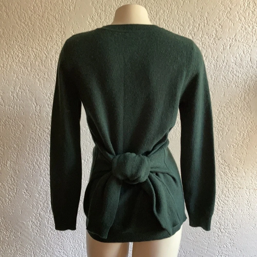 𝅺ANTONIO MELANI 100% cashmere “LESLEY” dark green sweater.XS